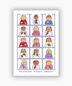 BSL FEELINGS SIGNS Interactive Pdf in Flashcard Format