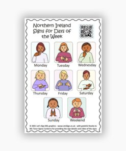 N Ireland Regional BSL Signs Days of the Week