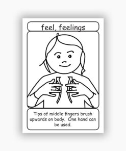 BSL Feelings Line Drawing Easy-Print pdf
